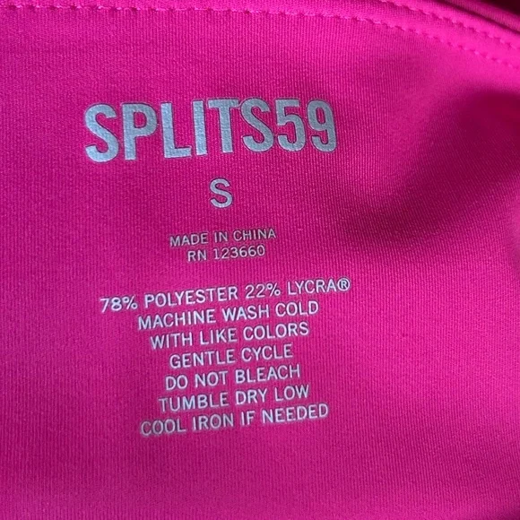 SPLITS59 Tread Highwaist Techflex 7/8 Legging Dragonfruit Pink Sz S